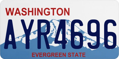 WA license plate AYR4696