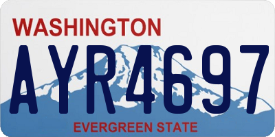 WA license plate AYR4697