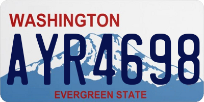 WA license plate AYR4698