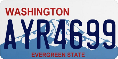 WA license plate AYR4699