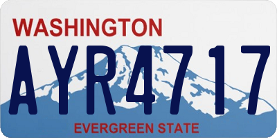 WA license plate AYR4717