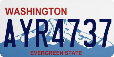 WA license plate AYR4737