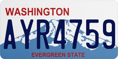 WA license plate AYR4759