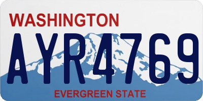 WA license plate AYR4769