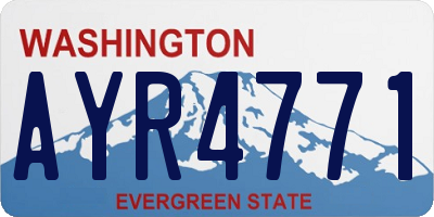 WA license plate AYR4771