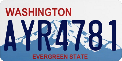 WA license plate AYR4781