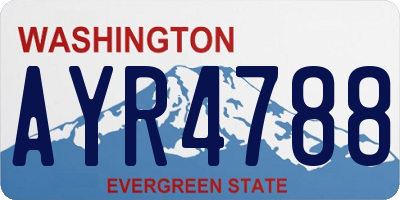 WA license plate AYR4788