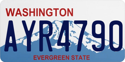 WA license plate AYR4790