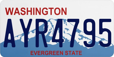 WA license plate AYR4795