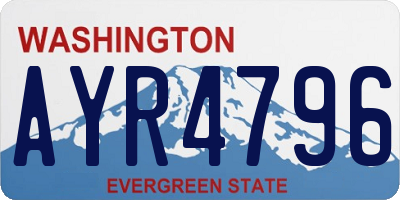 WA license plate AYR4796