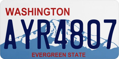 WA license plate AYR4807