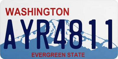 WA license plate AYR4811