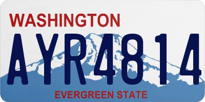WA license plate AYR4814