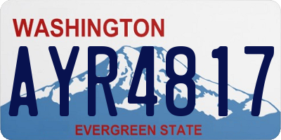 WA license plate AYR4817