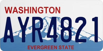 WA license plate AYR4821