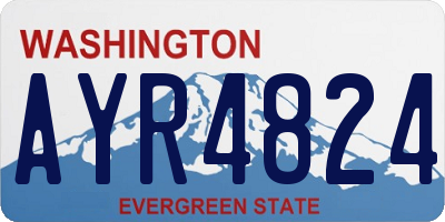 WA license plate AYR4824