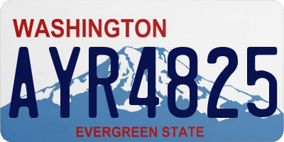 WA license plate AYR4825