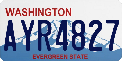 WA license plate AYR4827