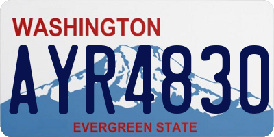 WA license plate AYR4830