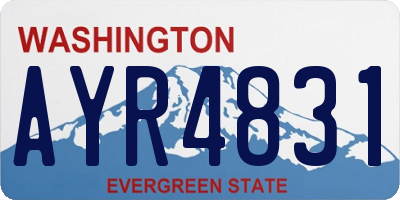 WA license plate AYR4831
