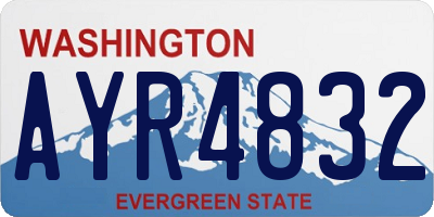 WA license plate AYR4832