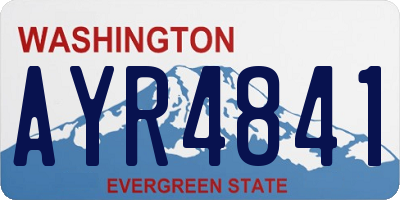 WA license plate AYR4841