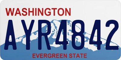 WA license plate AYR4842