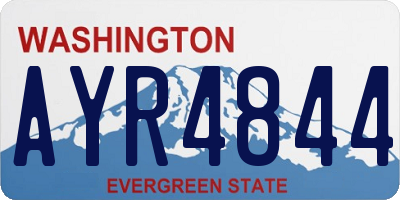 WA license plate AYR4844