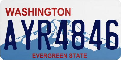 WA license plate AYR4846