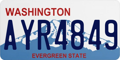 WA license plate AYR4849