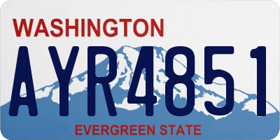WA license plate AYR4851