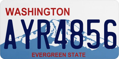 WA license plate AYR4856