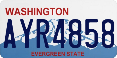 WA license plate AYR4858
