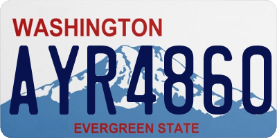 WA license plate AYR4860
