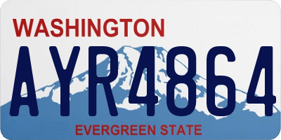 WA license plate AYR4864
