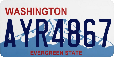 WA license plate AYR4867