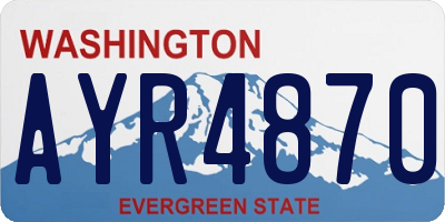 WA license plate AYR4870