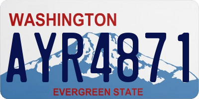 WA license plate AYR4871