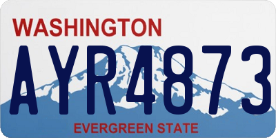 WA license plate AYR4873