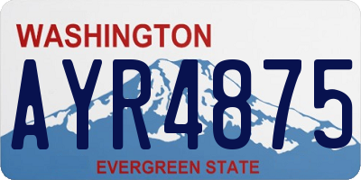 WA license plate AYR4875