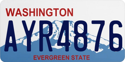 WA license plate AYR4876