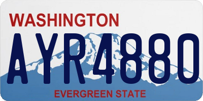 WA license plate AYR4880