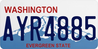 WA license plate AYR4885