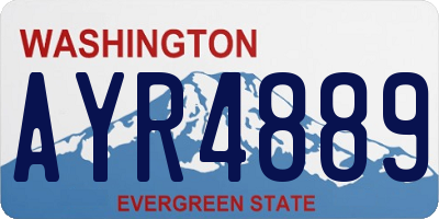 WA license plate AYR4889