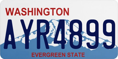 WA license plate AYR4899