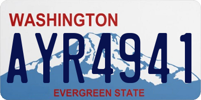 WA license plate AYR4941