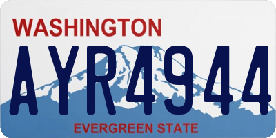 WA license plate AYR4944