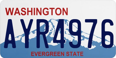 WA license plate AYR4976