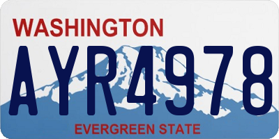 WA license plate AYR4978