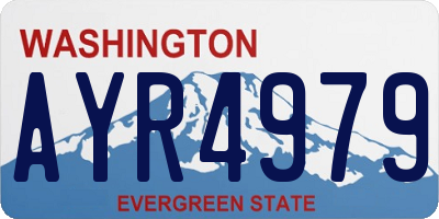WA license plate AYR4979
